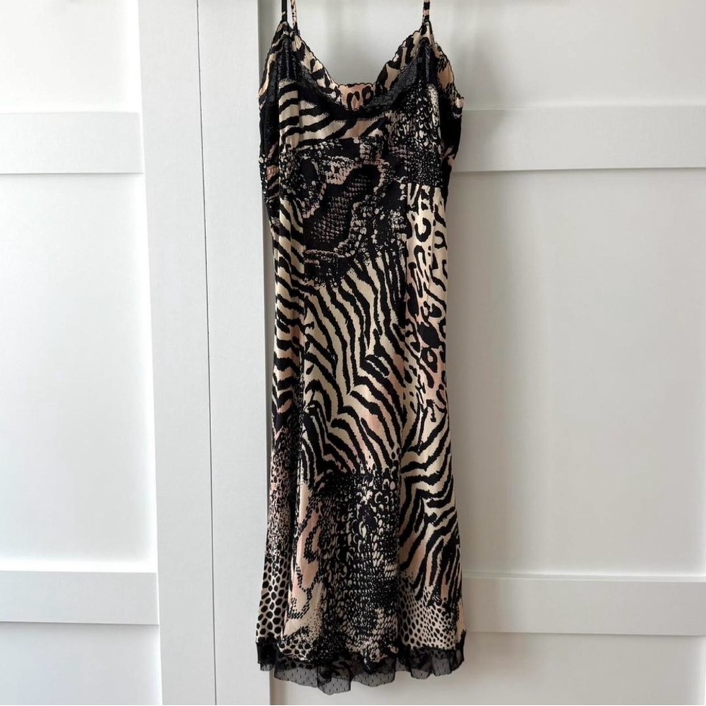 Lux Black and Cream Animal Print Dress